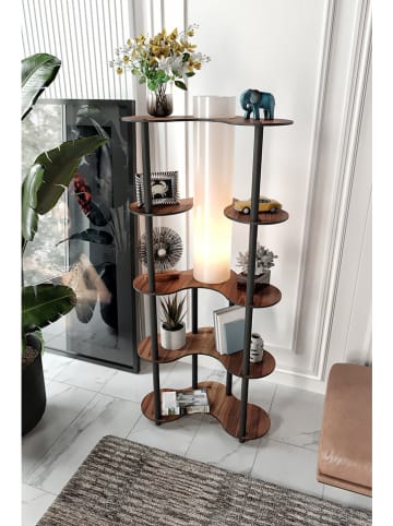 ABERTO DESIGN Lampa stojąca w kolorze brązowo-czarnym - 65 x 150 x 35 cm