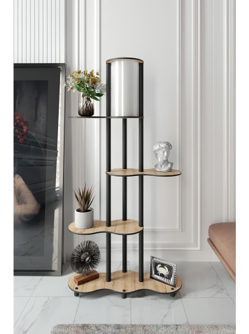 ABERTO DESIGN Standleuchte in Hellbraun/ Schwarz - (B)65 x (H)150 x (T)35 cm