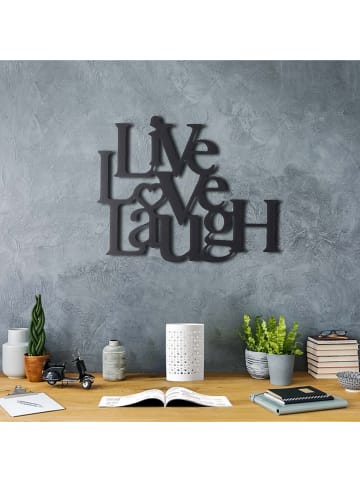 ABERTO DESIGN Dekoracja ścienna "Live Love Laugh" - 49 x 40 cm