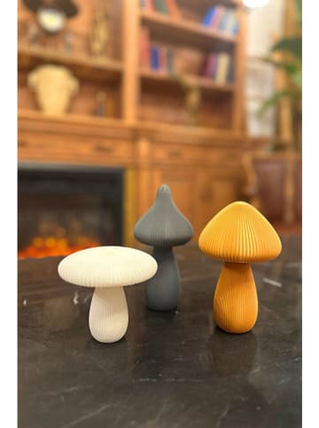 ABERTO DESIGN 3er-Set: Dekoobjekte in Weiß/ Gold/ Grau