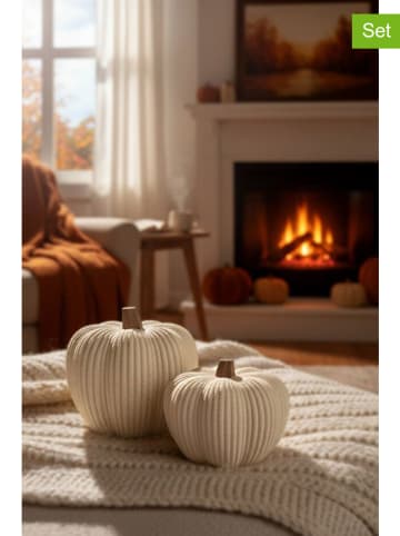 ABERTO DESIGN 2-delige set: deco-objecten crème