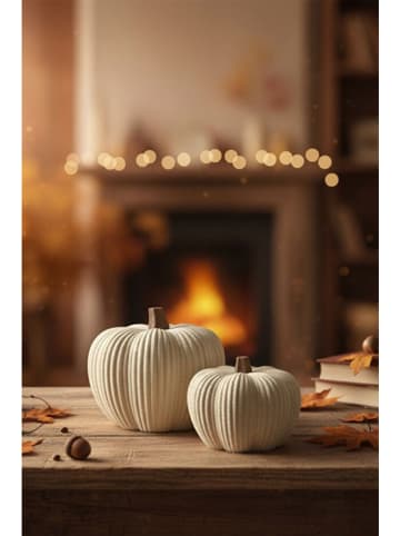 ABERTO DESIGN 2-delige set: deco-objecten crème