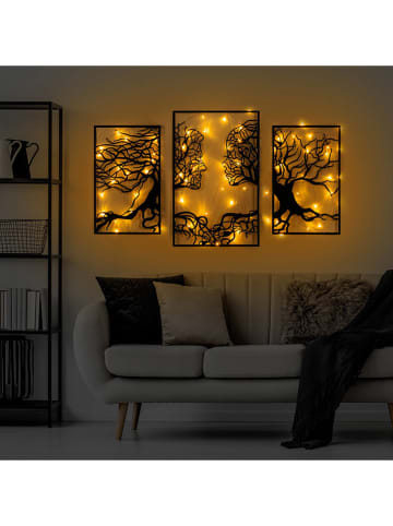 ABERTO DESIGN LED-Wanddekor "Tree Person" - (B)116 x (H)71 cm