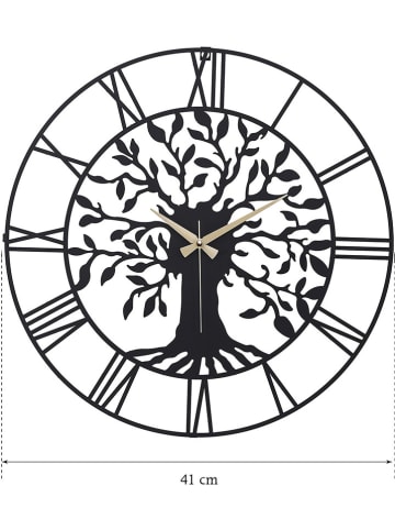 ABERTO DESIGN Wandklok "Vita" zwart - Ø 41 cm