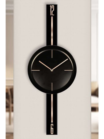 ABERTO DESIGN Wandklok zwart - (B)30 x (H)80 cm