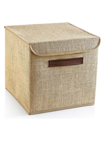 ABERTO DESIGN Aufbewahrungsbox in Beige - (B)30 x (H)30 x (T)30 cm