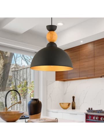 ABERTO DESIGN Lampa wisząca w kolorze czarnym - wys. 25 x Ø 30 cm