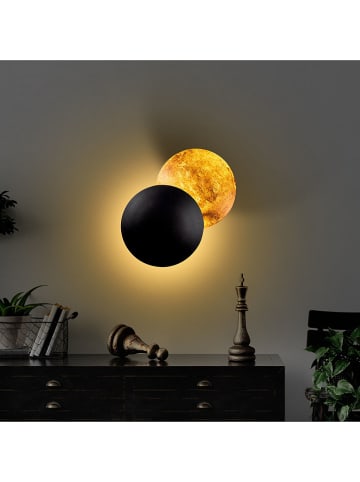 ABERTO DESIGN LED-Wandleuchte in Schwarz - (B)25 x (H)25 cm