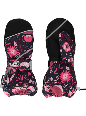 Zigzag Funktionsfäustlinge "True Printed" in Dunkelblau/ Pink