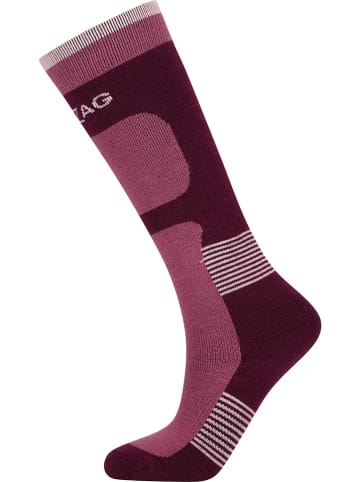 Zigzag Ski-/ Snowboardsocken "Tippy" in Rot/ Lila