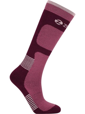 Zigzag Ski-/ Snowboardsocken "Tippy" in Rot/ Lila