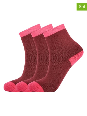 Zigzag 3er-Set: Ski-/ Snowboardsocken "Lime" in Rot