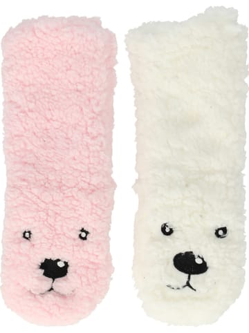 Zigzag ABS-Socken "Clar" in Rosa/ Beige