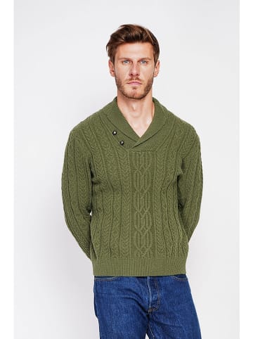 C& Jo Sweter w kolorze zielonym