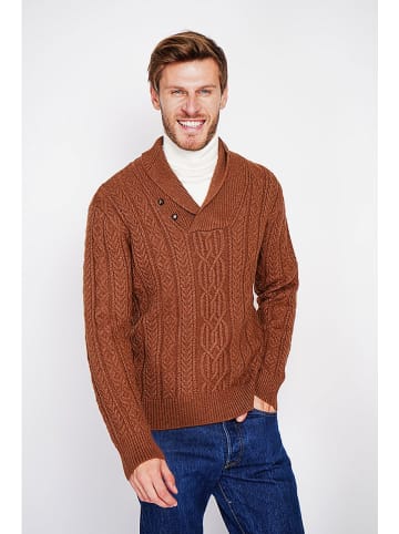 C& Jo Sweter w kolorze jasnobrązowym