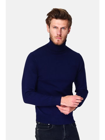 C& Jo Rollkragenpullover in Dunkelblau