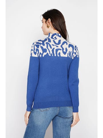 C& Jo Trui blauw/wit