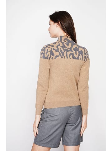 C& Jo Sweter w kolorze beżowo-szarym