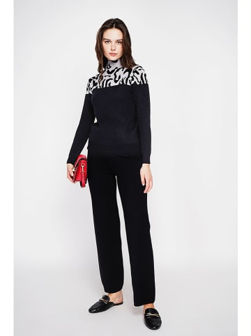 C& Jo Pullover in Schwarz/ Weiß