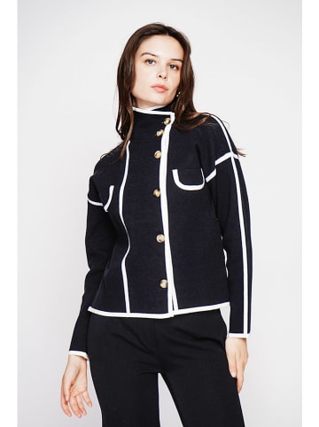 C& Jo Cardigan in Schwarz/ Weiß