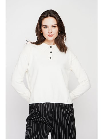 C& Jo Sweter w kolorze białym