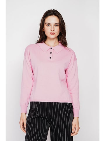 C& Jo Sweter w kolorze jasnoróżowym