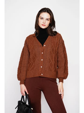 C& Jo Kardigan w kolorze jasnobrązowym