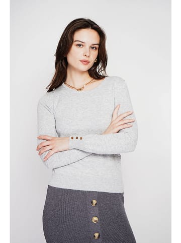 C& Jo Sweter w kolorze szarym