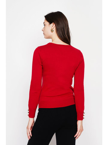 C& Jo Sweter w kolorze czerwonym