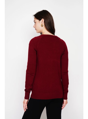 C& Jo Kardigan w kolorze bordowym