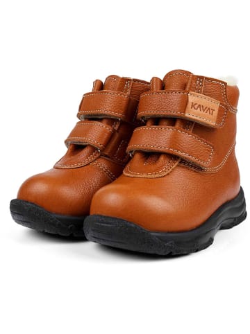 KAVAT Leren winterboots "Yxhult 2.0" lichtbruin
