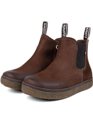 KAVAT Leren boots "Majorna" bruin