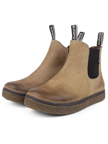 KAVAT Leren boots "Majorna" taupe