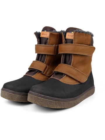 KAVAT Leder-Winterboots "Storhogna" in Hellbraun