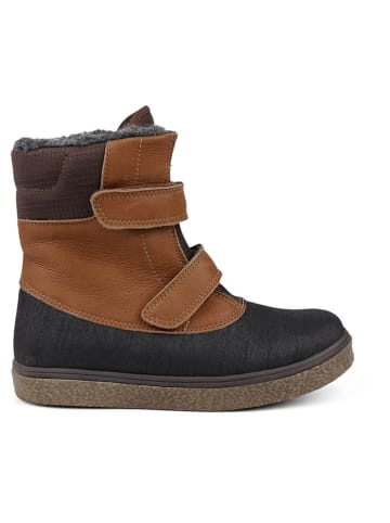 KAVAT Leder-Winterboots "Storhogna" in Hellbraun