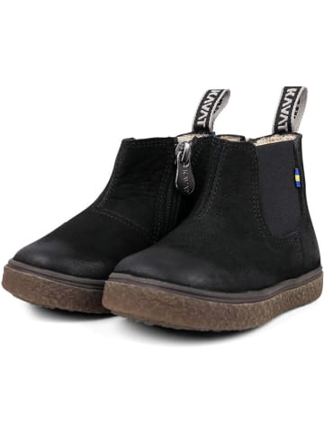 KAVAT Leder-Boots "Mariestad" in Schwarz