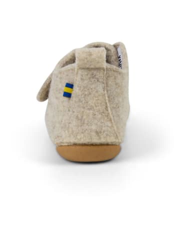 KAVAT Wełniane kapcie "Ulvshyttan" w kolorze kremowym