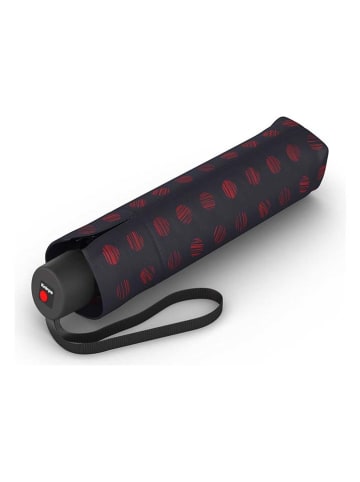 Knirps Taschenschirm in Schwarz/ Rot