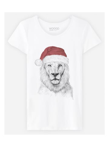 WOOOP Shirt "Santa Lion" wit