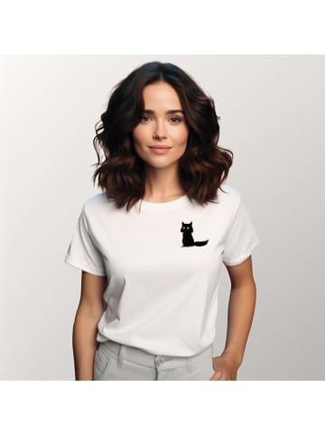 WOOOP Shirt "Sitting cat" wit