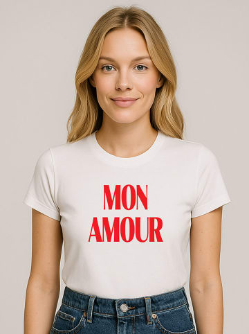 WOOOP Shirt "Mon Amour" in Creme