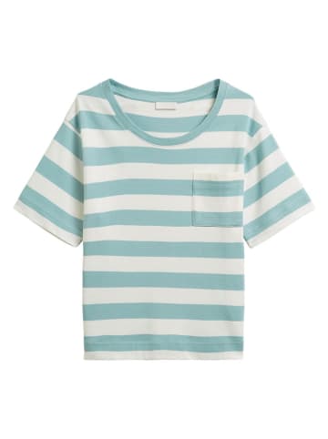 Marc O'Polo Shirt in Weiß/ Türkis