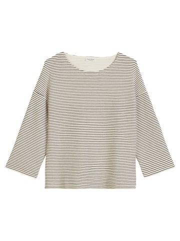 Marc O'Polo Longsleeve in Weiß/ Schwarz