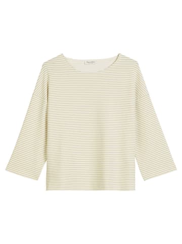 Marc O'Polo Longsleeve in Weiß/ Grün