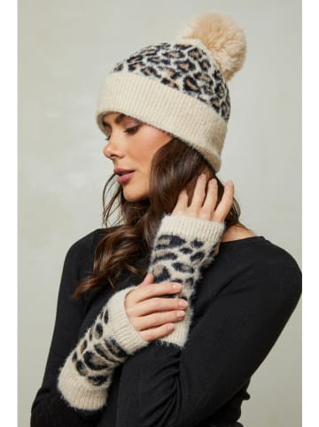 Soft Cashmere Wanten beige/zwart/bruin