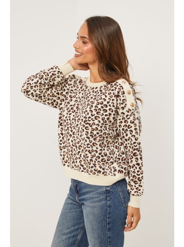 Soft Cashmere Sweter w kolorze kremowo-brązowym