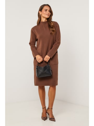 Soft Cashmere Gebreide jurk bruin
