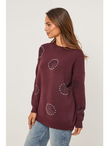 Soft Cashmere Sweter w kolorze bordowym