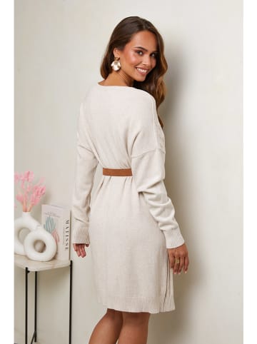 Soft Cashmere Gebreide jurk crème