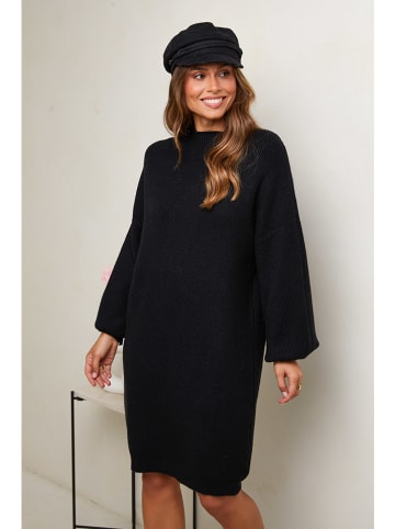 Soft Cashmere Gebreide jurk zwart